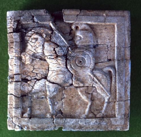 Phrygian cavalryman as depicted on an ivory plaque, Gordion
